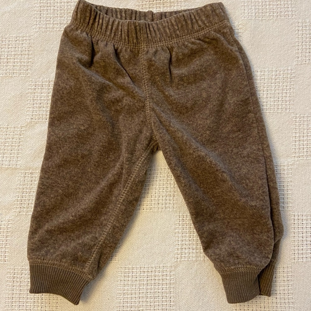 Baby boy brown fleece sweatpants